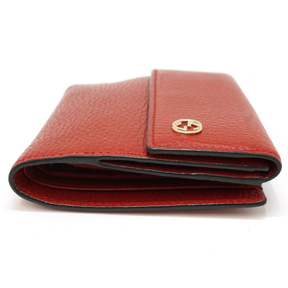 Gucci Wallet Bifold Red Leather